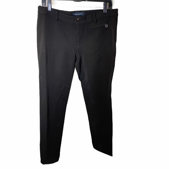 Pink Tartan equestrian style black pants - Picture 1 of 9